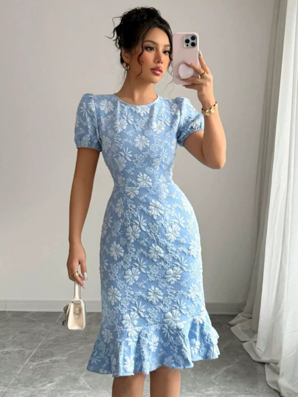 Summer Bodycon Midi Dress for Work Casual Chic